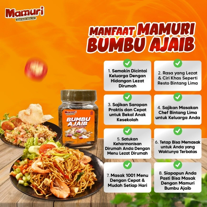 Mamuri - Bumbu Masak Ajaib Bumbu Dapur Lengkap Serbaguna Masak Instan 195gr Halal - Image 5