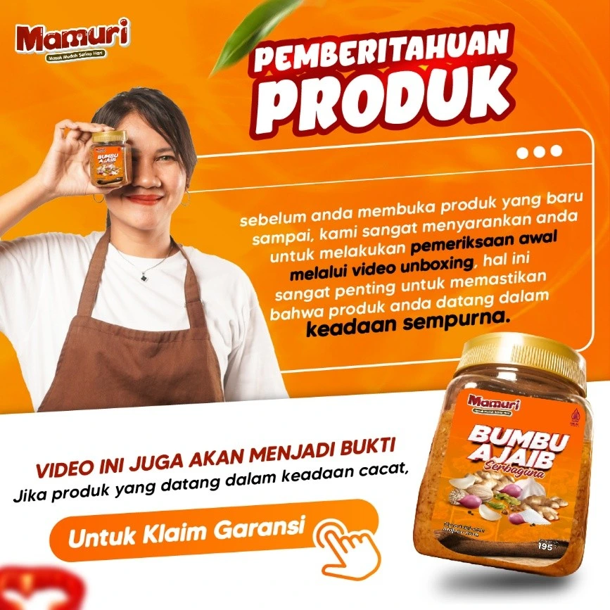 Mamuri - Bumbu Masak Ajaib Bumbu Dapur Lengkap Serbaguna Masak Instan 195gr Halal - Image 2