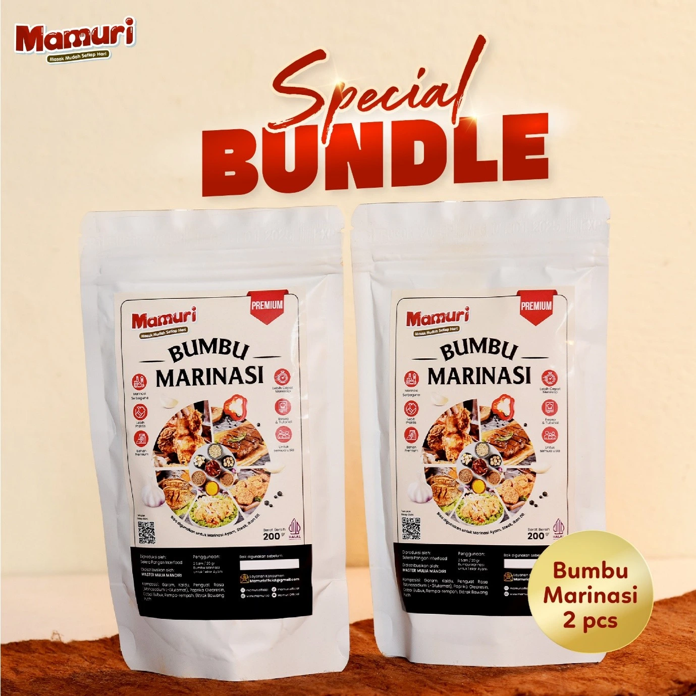 Paket Bundle 2 Mamuri - Bumbu Marinasi Serbaguna Ide Jualan 200gr